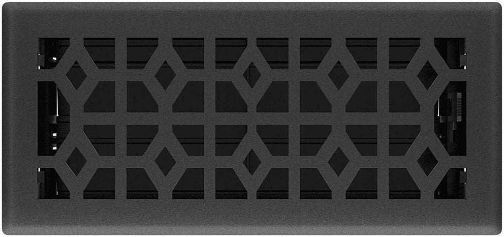 Black Iron 4x10 Inch Floor Register, 5 Count A779183