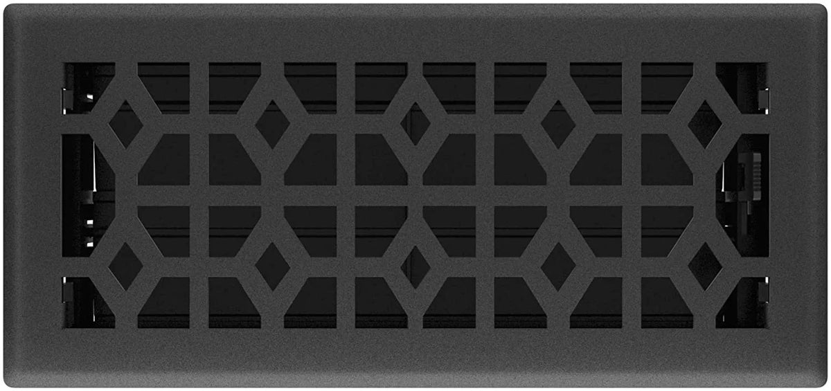 Black Iron 4x10 Inch Floor Register, 5 Count A779183
