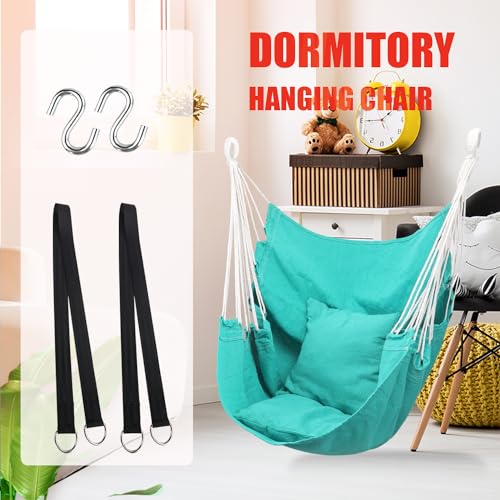 Dark Gray Hanging Rope Hammock Chair with Pocket Z22257
