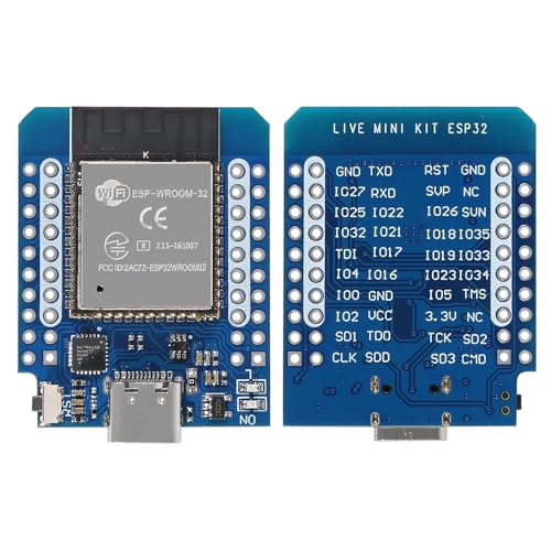 5PCS Type C D1 Mini ESP32 ESP-WROOM-32 CP2104 WLAN WiFi Bluetooth IoT Development Board T1316
