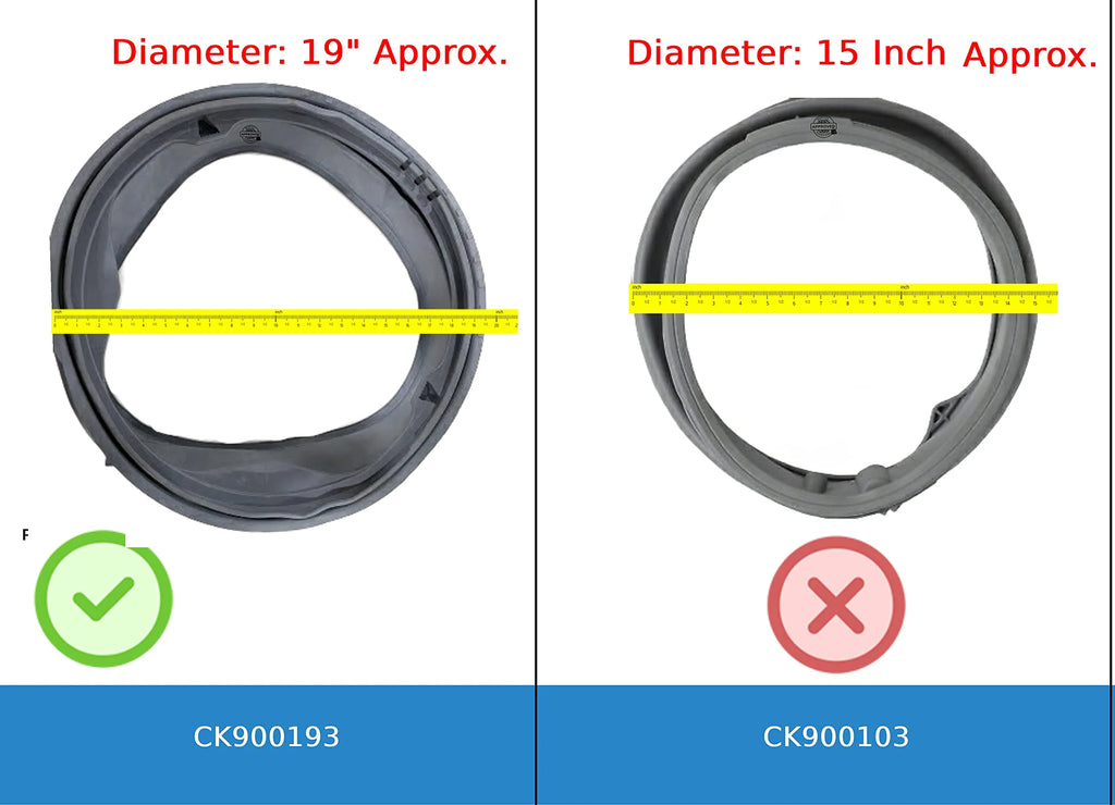 Washer Bellow Door Boot Seal 19" Diameter Q412310