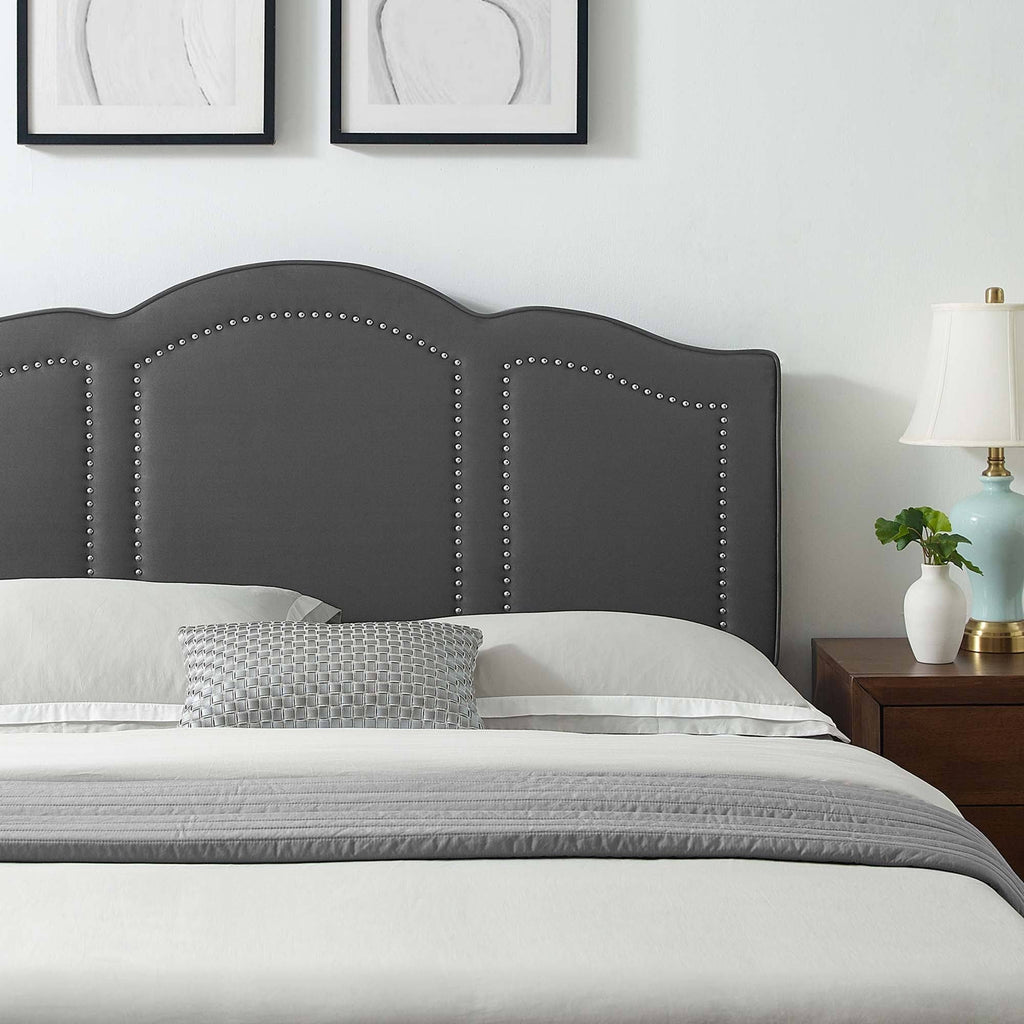 King/California King Pink Velvet Headboard E6547
