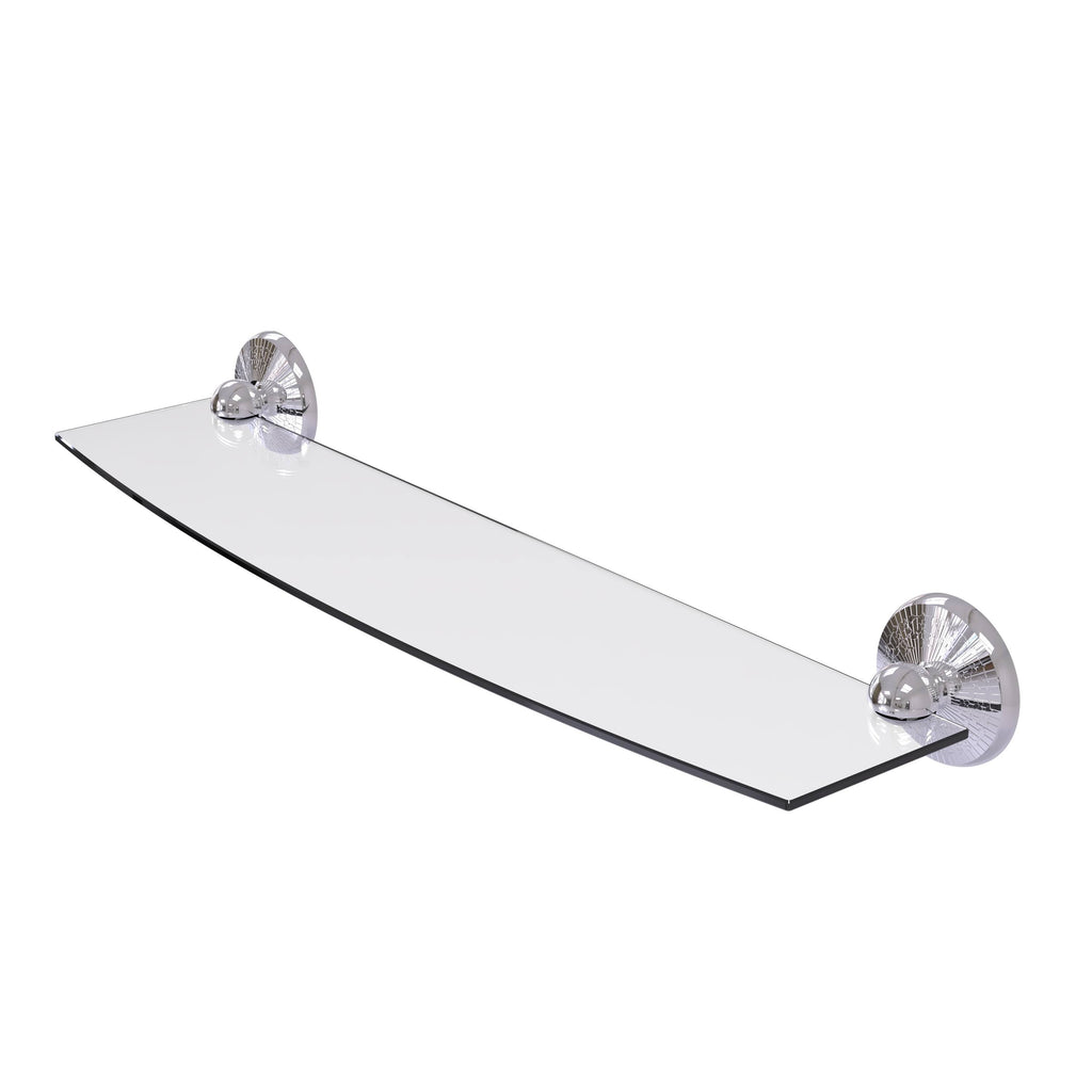 Polished Chrome 24 inch Glass Shelf V15002