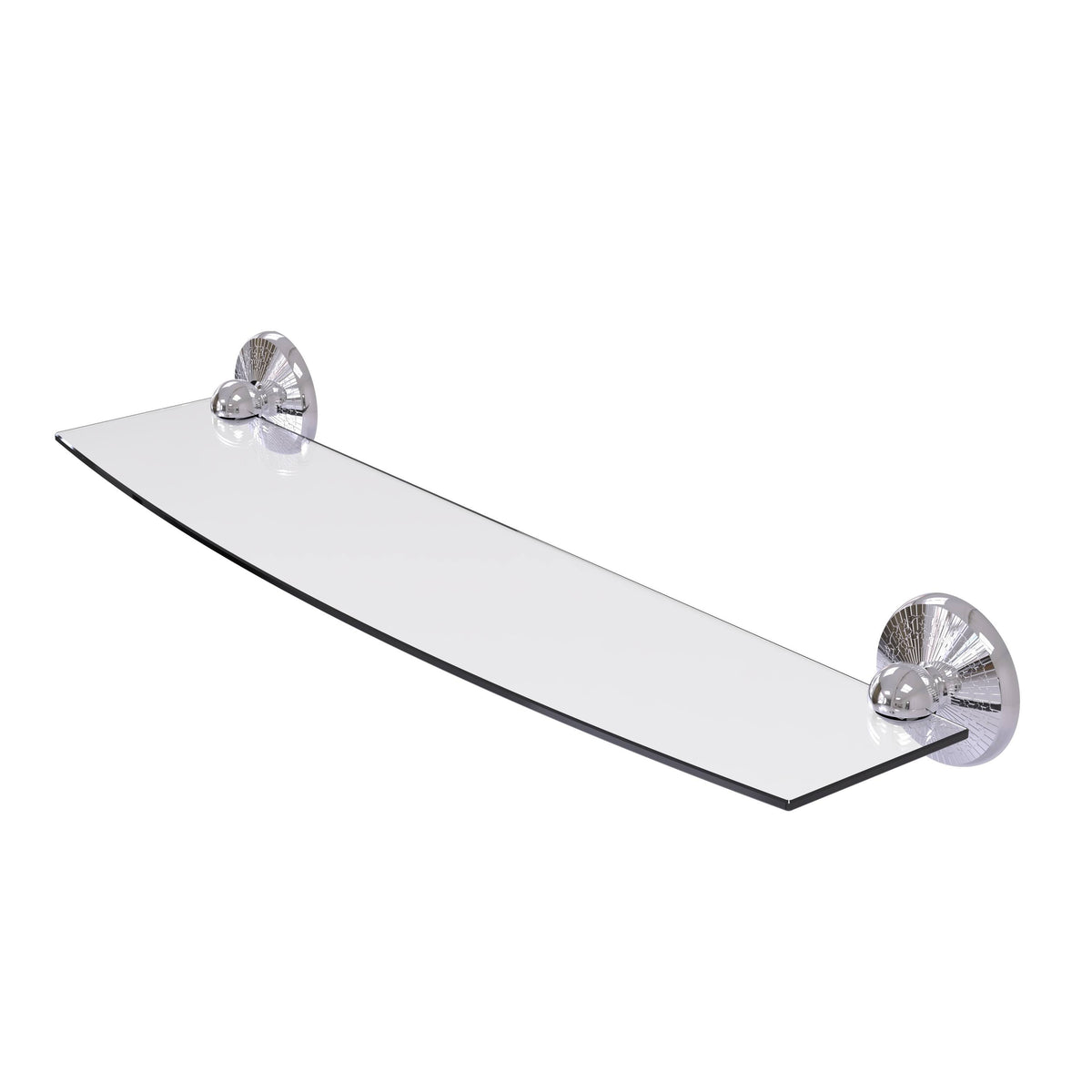 Polished Chrome 24 inch Glass Shelf V15002