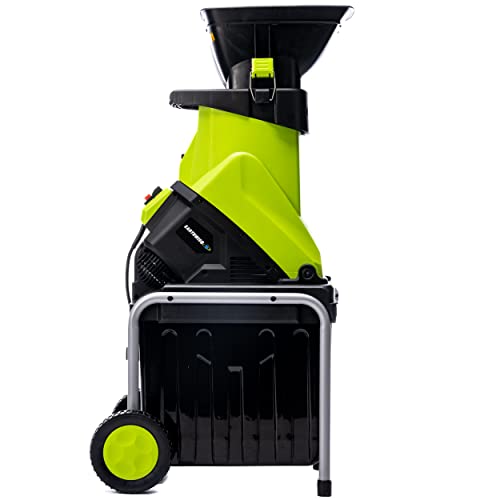 15-Amp Garden Corded Electric Chipper with Collection Bin Q474