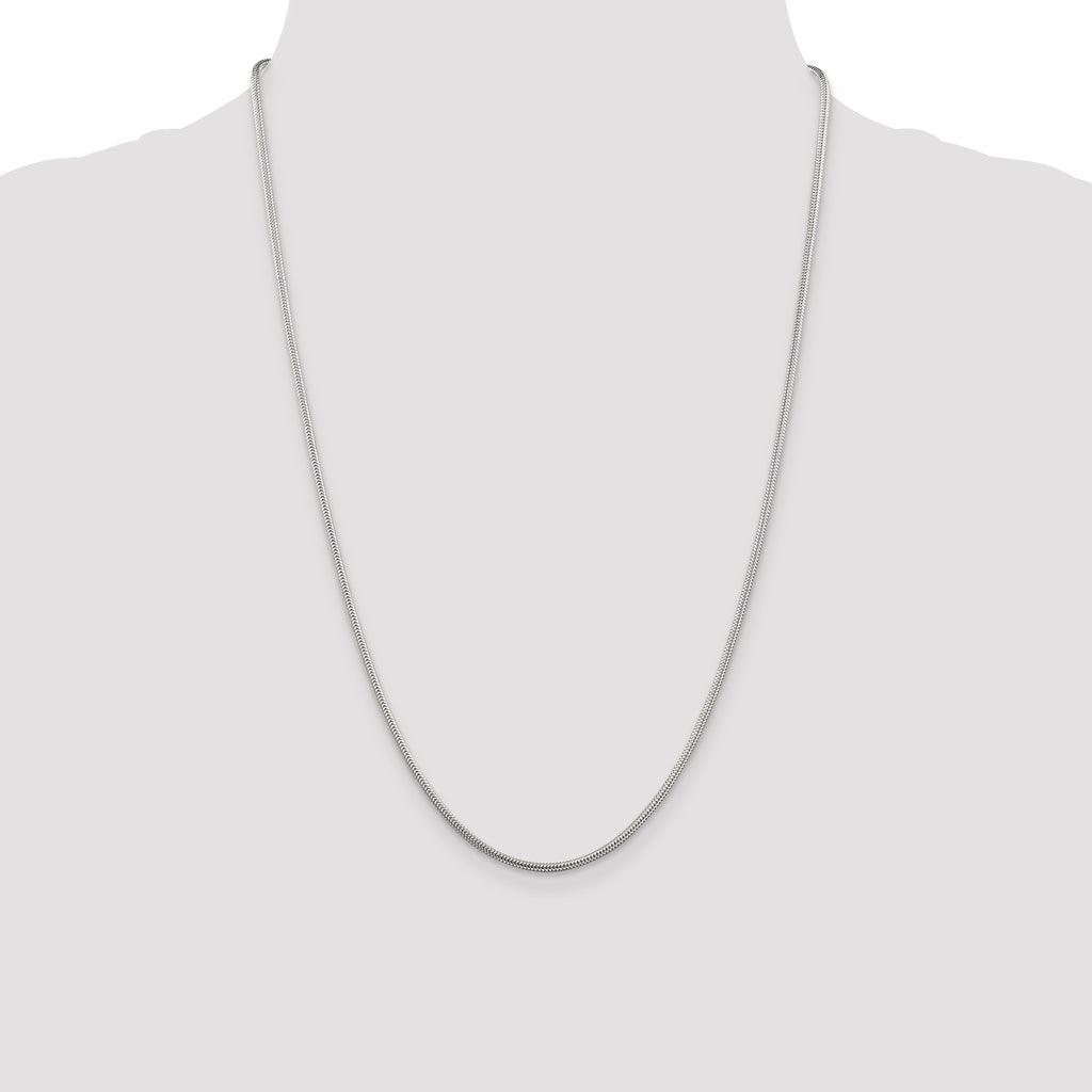 Sterling Silver 1.6mm Round Snake Chain B646