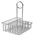Silver Wire Condiment Caddy with Sign Clip and 4 Compartments N7290