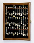 Spoon Display Case Cabinet Holder Rack Wall Mounted Walnut Finish C723706