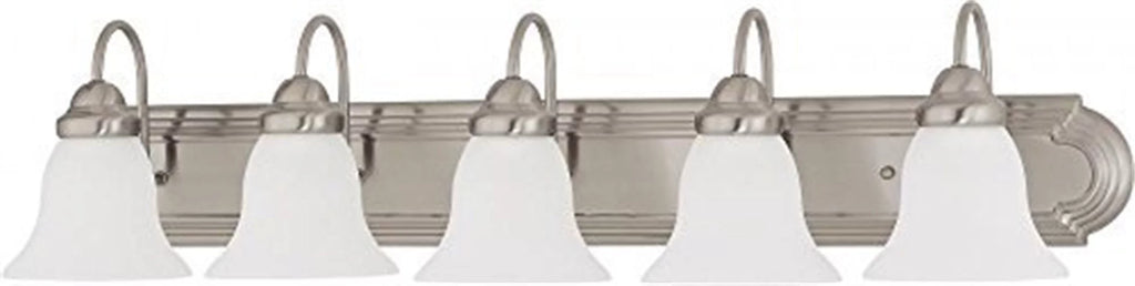 5 Light 36" Vanity with Frosted White Glass M5433