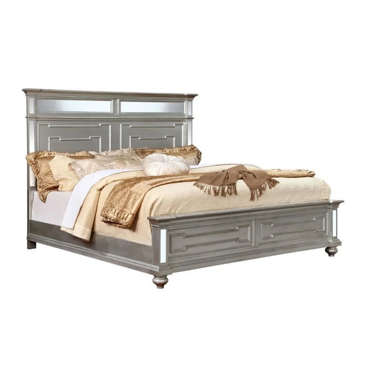 California King Wood Bed Y614