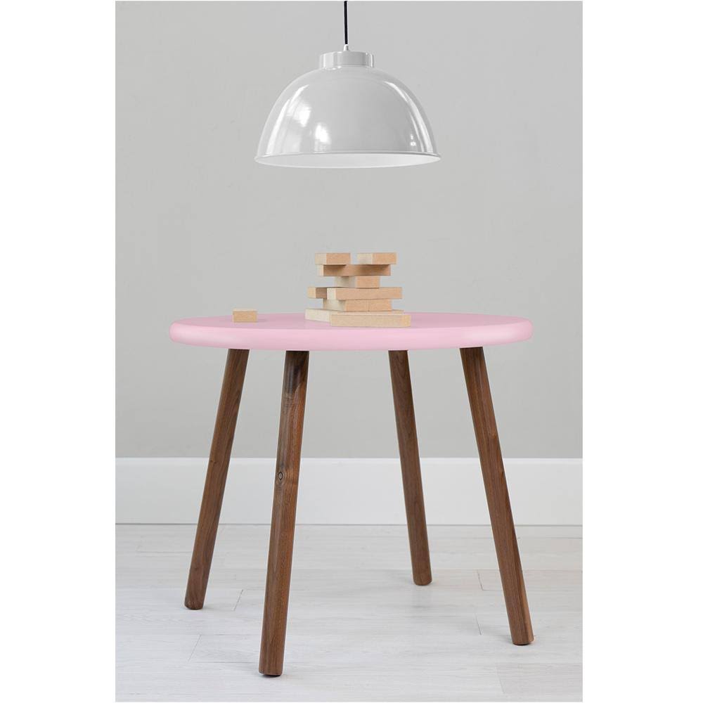30x22 Round Kids Table in Maple/Pink F307979