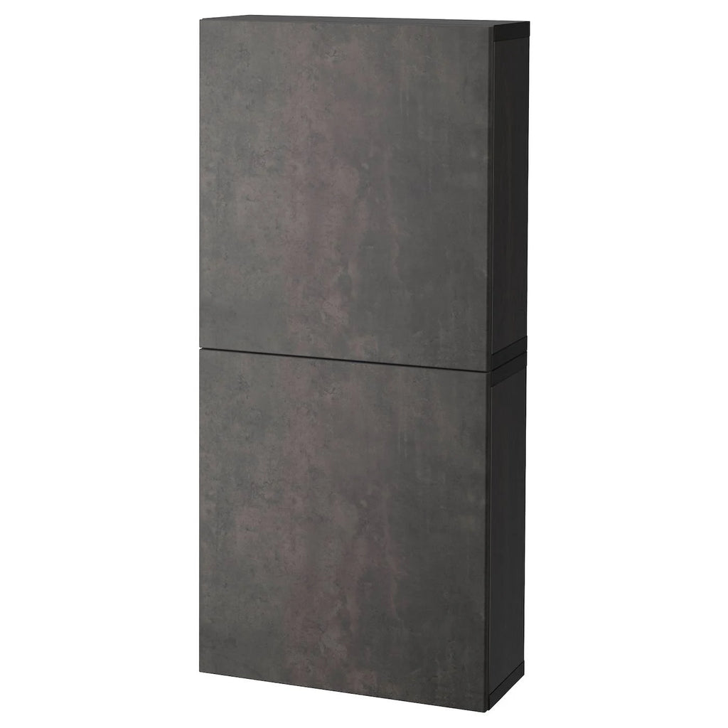 Black-Brown Wall Cabinet with 2 Doors M60138