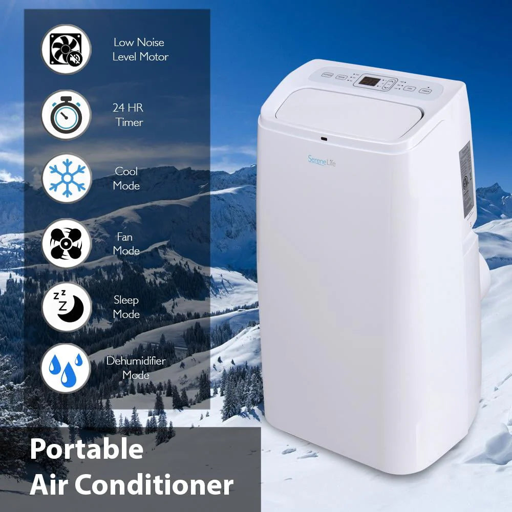 Portable Air Conditioner with Built-in Dehumidifier & Fan Modes, 12,000 BTU X73494