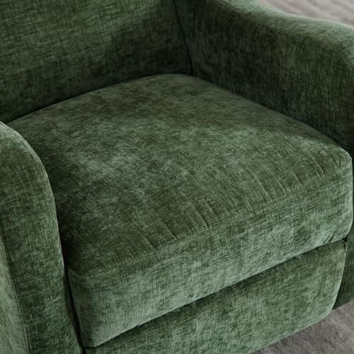 Green Chenille Swivel Glider Recliner P74656