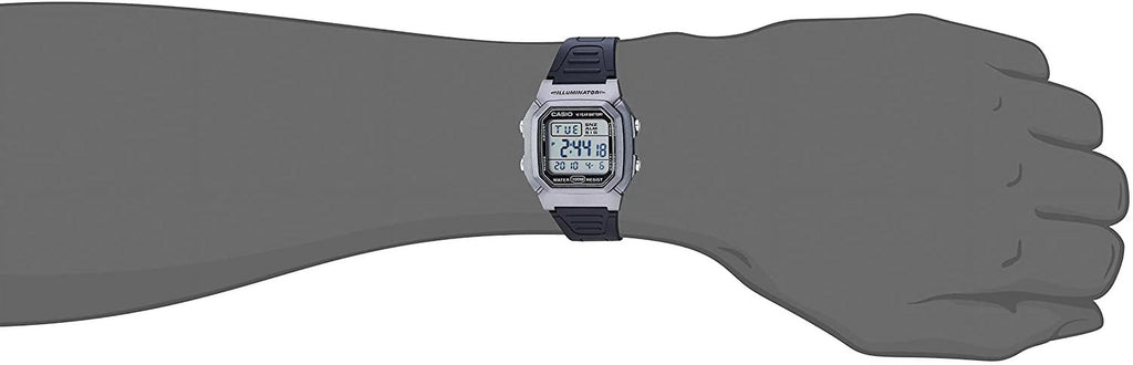 Silver Black Dual Time Digital Watch F534