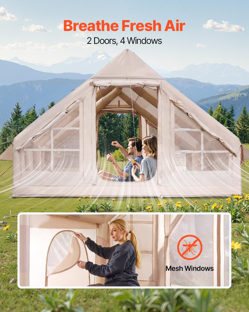 300D Oxford Inflatable Tent 5-8 Person E3370