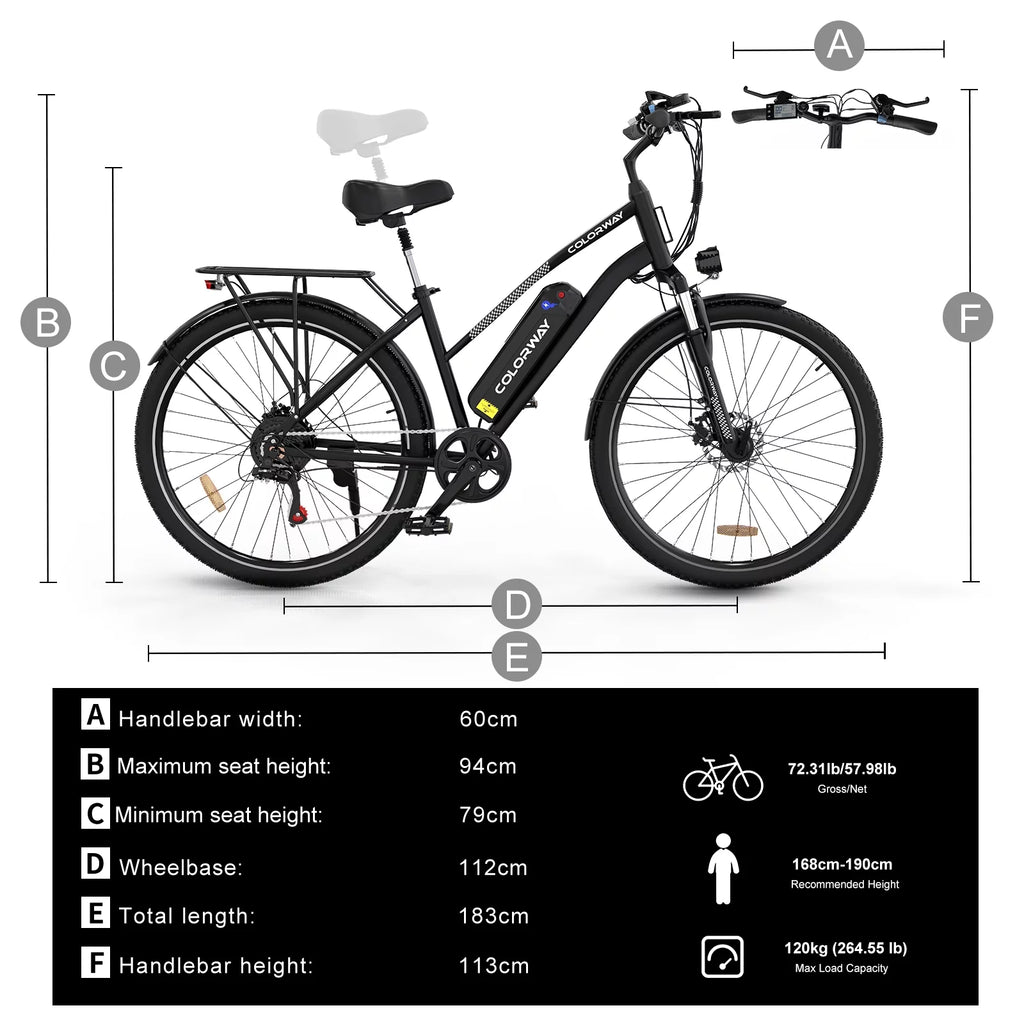 500W Electric Bike 36V 12Ah 7 Speeds U6359