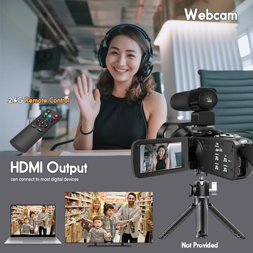 5K Video Camera 64MP Camcorder 18X Zoom WiFi Digital Camera U58388