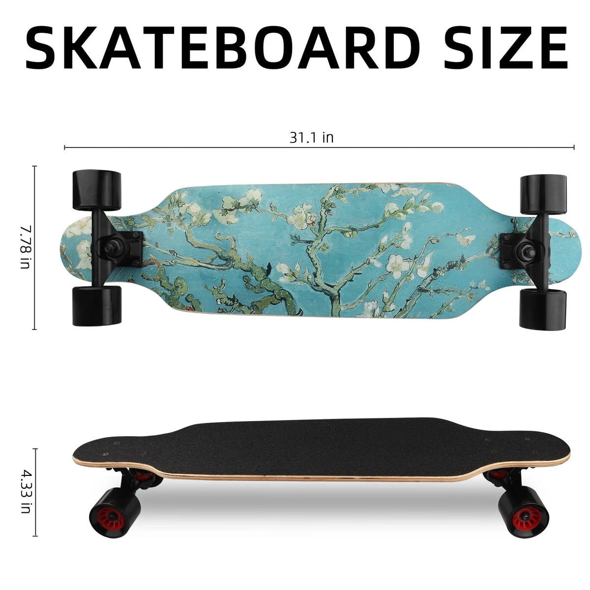 31 Inch Complete Concave Cruiser Skateboard with 8 Layer Maple Deck J353658