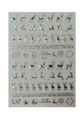 Christmas Reindeer Nail Art Sticker Laser Silver C79839