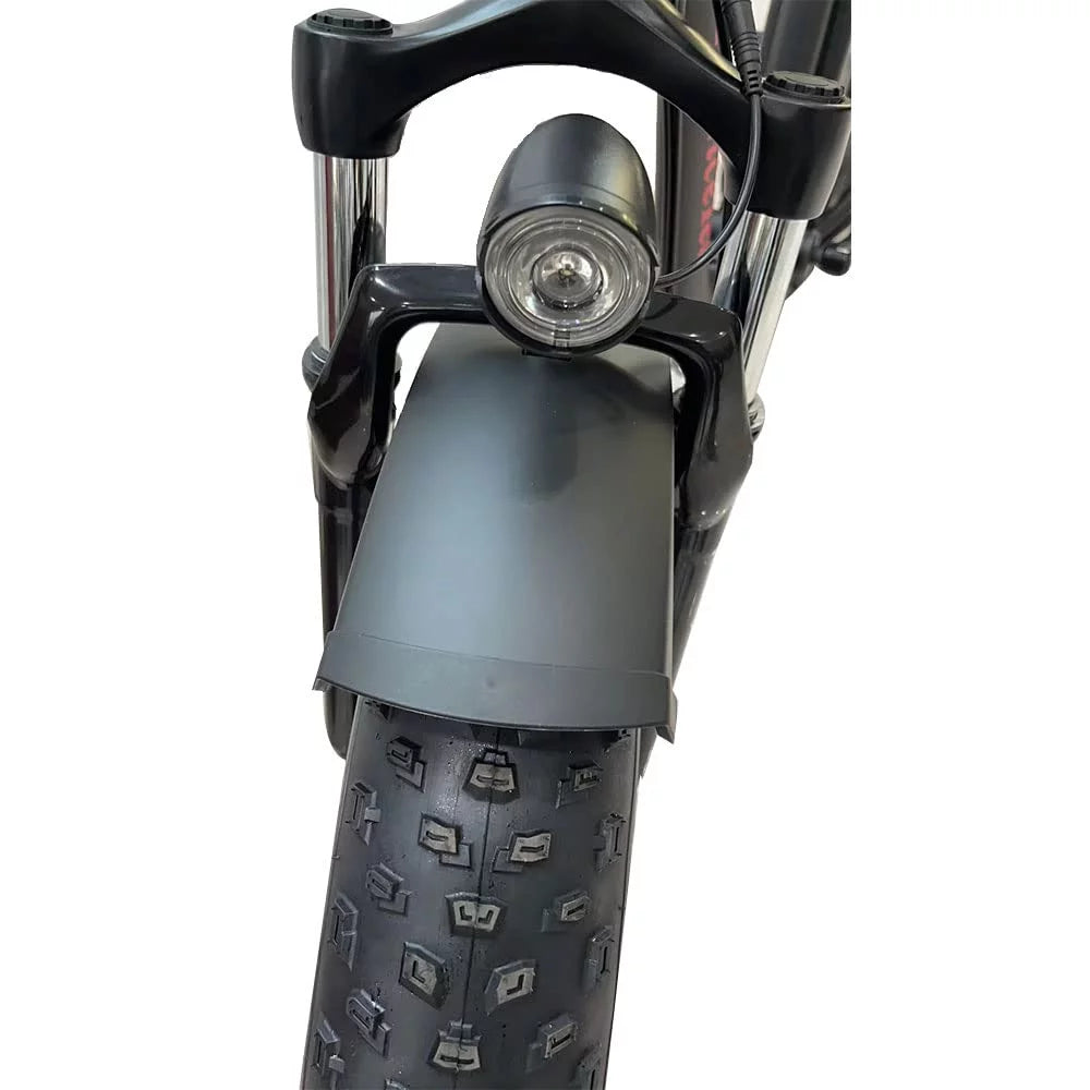 350W 26x4'' Fat Tire Electric Bike 48V 10Ah 6 Speeds Black R687609