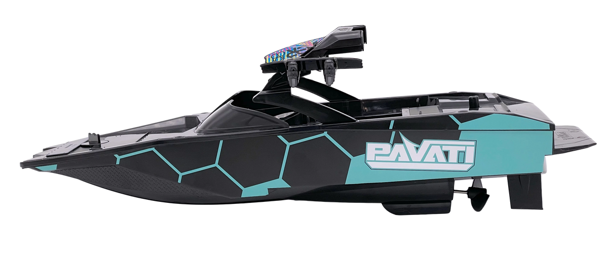1:18 Electric Blue and Black Remote Control Wakeboard Boat S7349