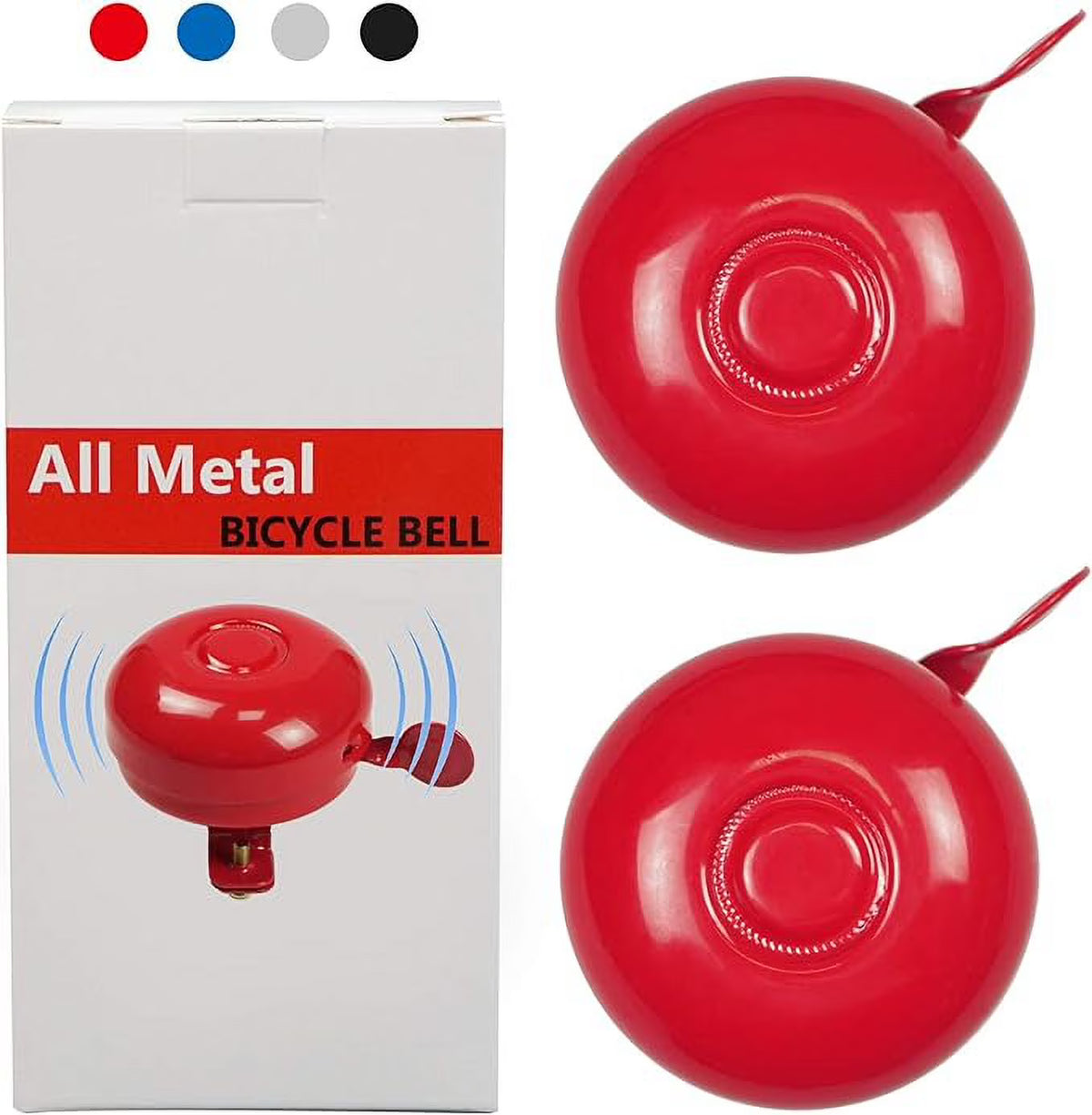 2 Pack All Metal Bike Bell for Bicycle Handlebars P7285