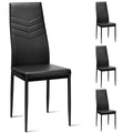 Black PVC Dining Side Chairs Set of 4 N494