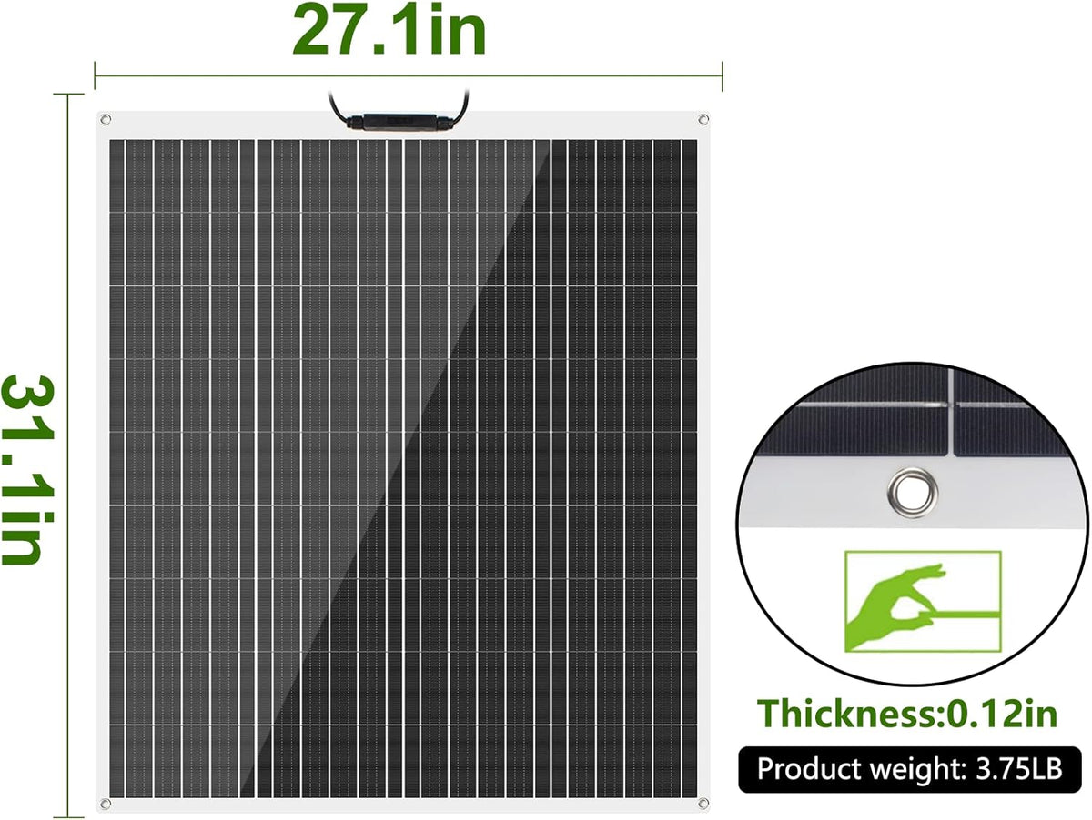 Flexible 100W 12V Monocrystalline Semi-Flexible Solar Panel Z218516