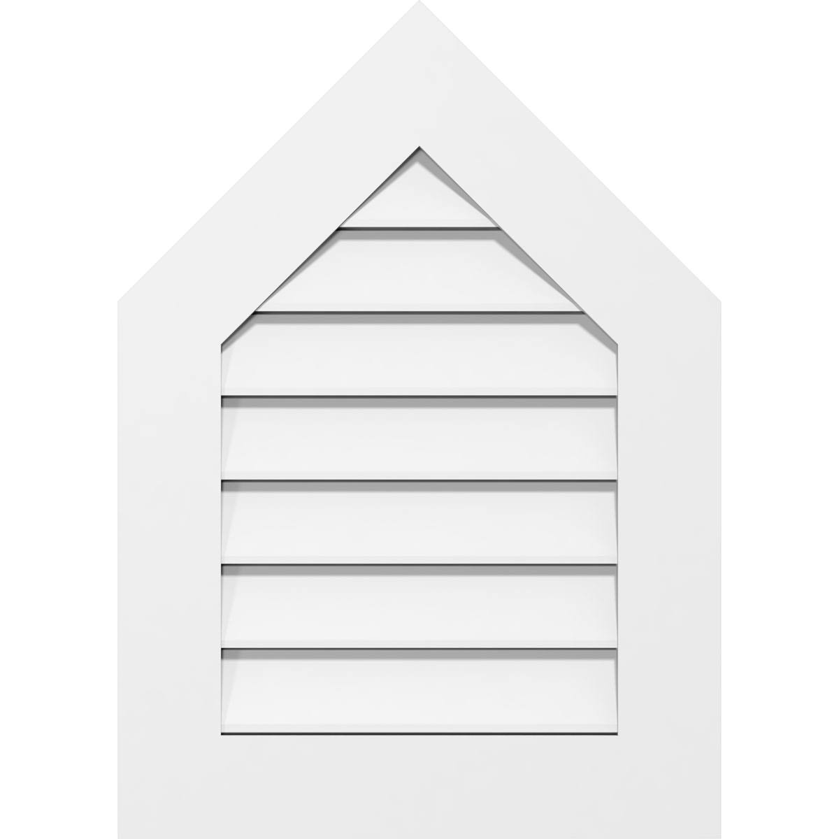 Peaked Top Surface Mount PVC Gable Vent V55593