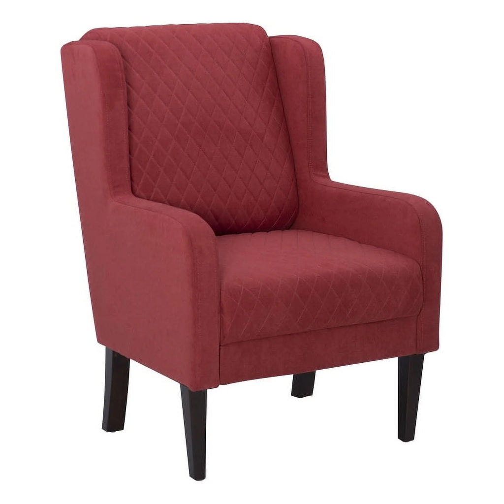 Upholstered Wingback Accent Chair with Quilted Back & Seat S932