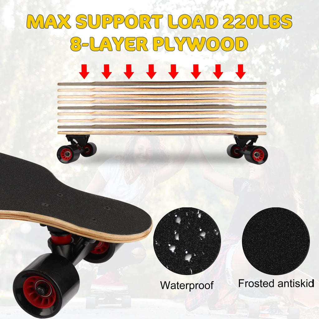 31 Inch Complete Concave Cruiser Skateboard with 8 Layer Maple Deck J353658