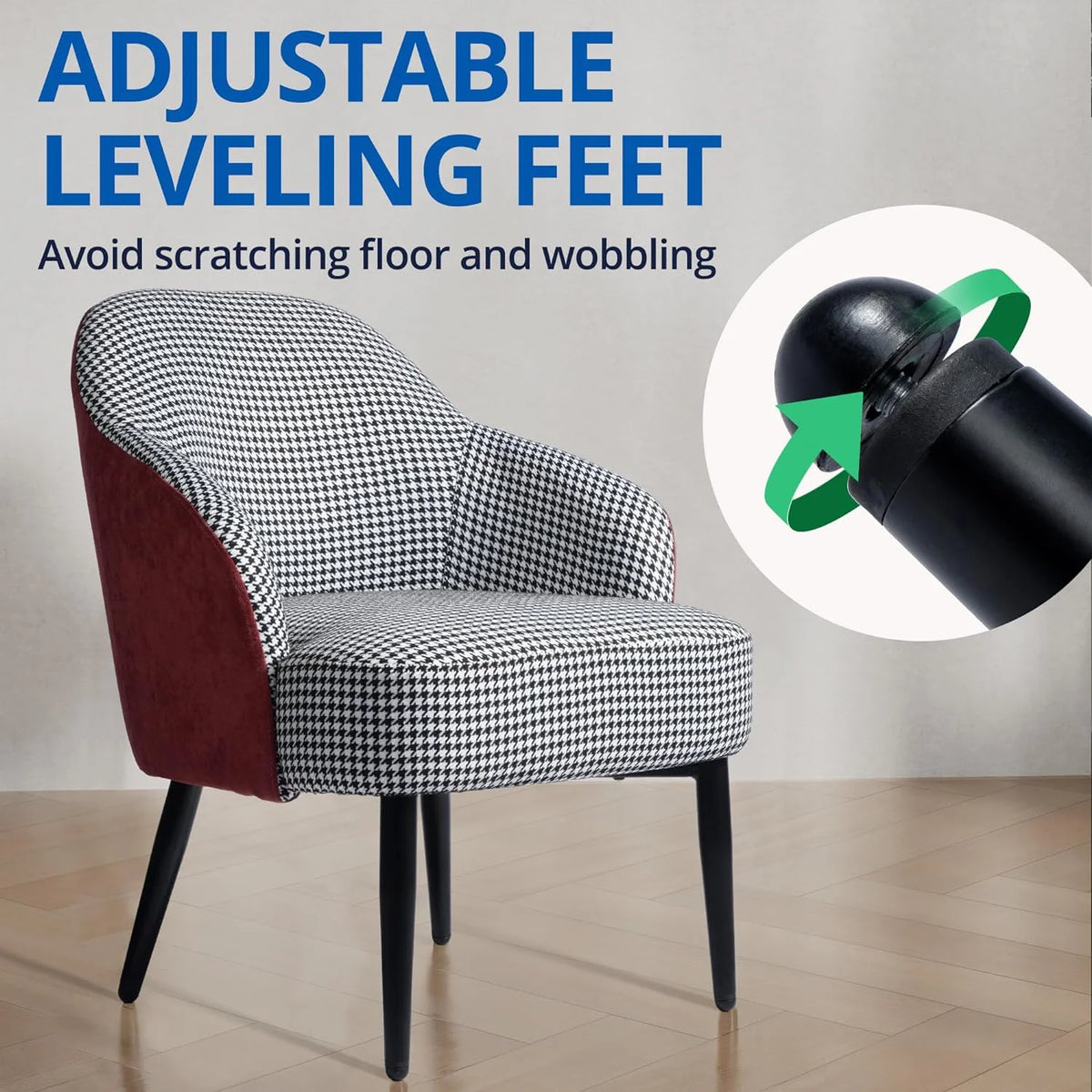 Houndstooth Upholstered Accent Chair B1515