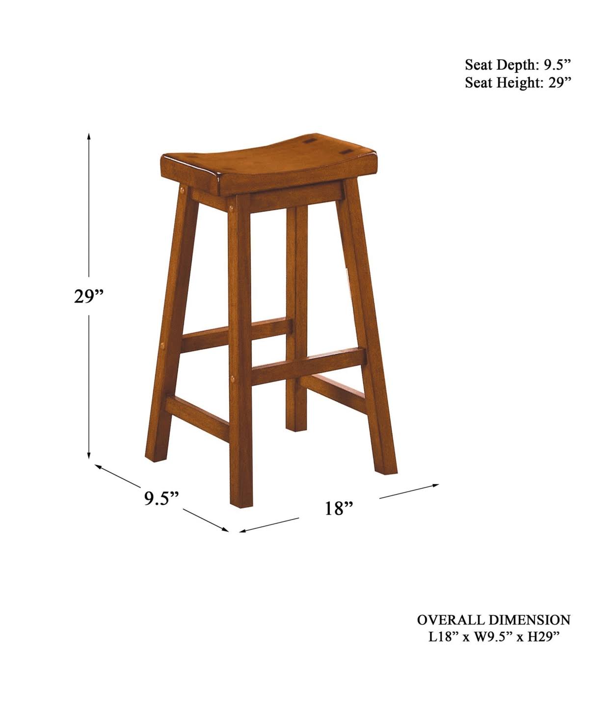 Saddleback Oak Stool Set of 2 Y665644