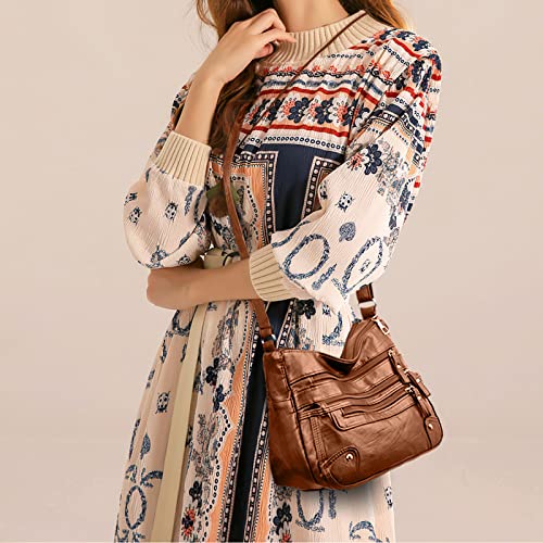 Soft PU Leather Crossbody Bag with Adjustable Strap V2916