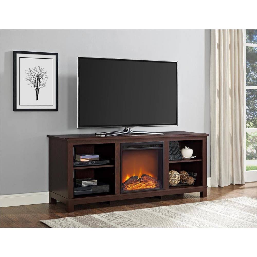 Espresso TV Console with Fireplace G635