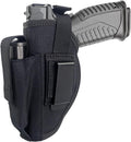 Black Tactical Belt Holster with Mag Pouch and Metal Clip X773