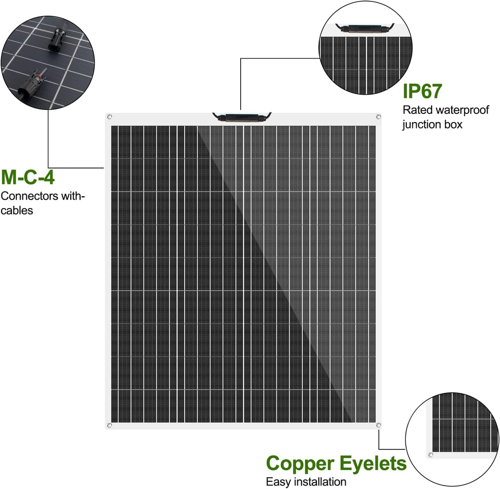 Flexible 100W 12V Monocrystalline Semi-Flexible Solar Panel Z218516
