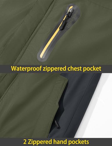 Men's Waterproof Snowboard Fleece Lining Jacket with Hooded B6669