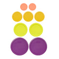 Orange Yellow Purple Lids T439