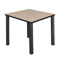30" Square Breakroom Table Beige Black X870
