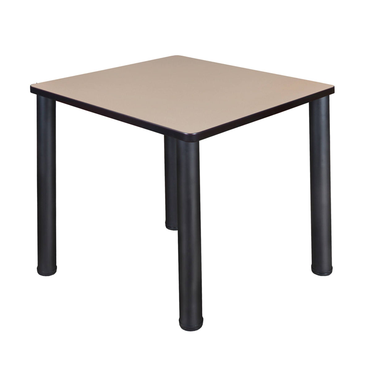 30" Square Breakroom Table Beige Black X870