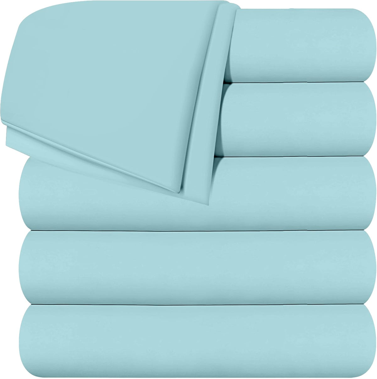 White Twin Pack of 2 Soft Brushed Microfiber Flat Sheets U71521