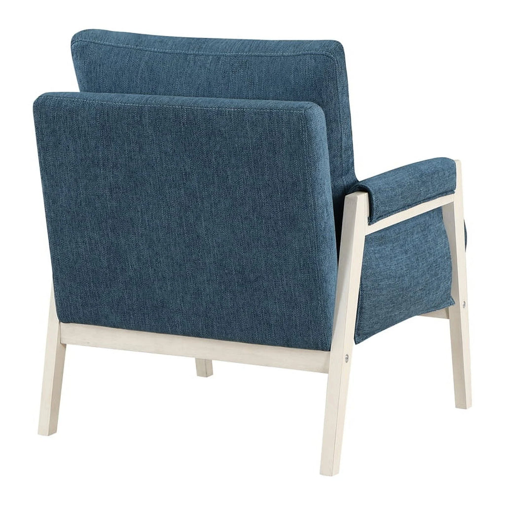 Blue Fabric Wood Frame Armchair K7279