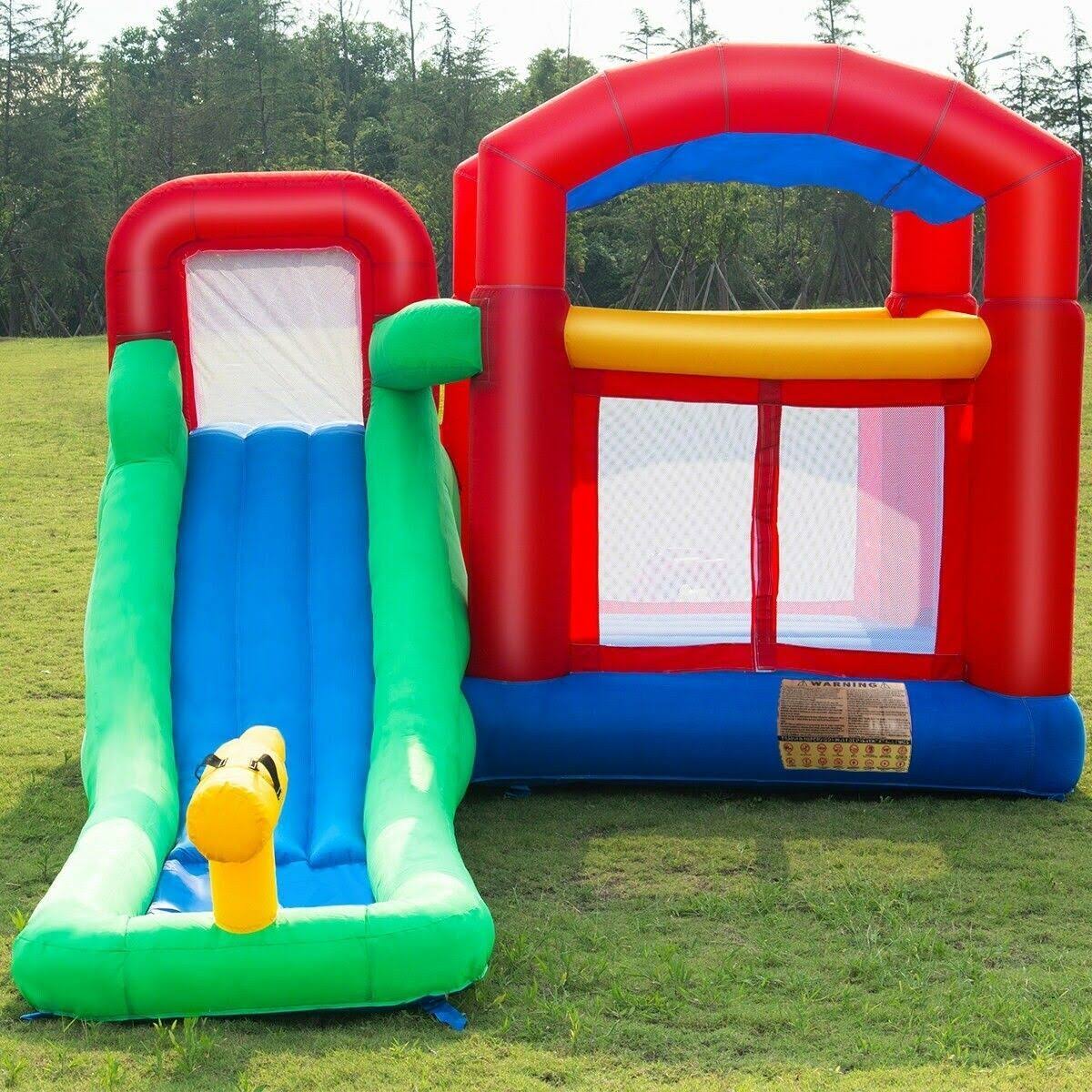 Inflatable Moonwalk Slide Bounce House with Storage Bag K7006