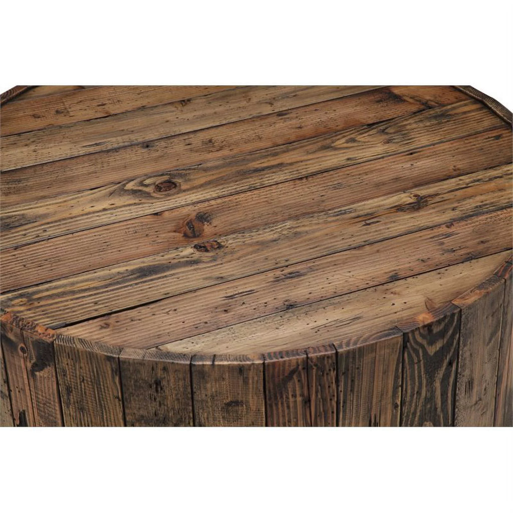 2 Piece Rustic Pine Coffee and End Table Set K159195
