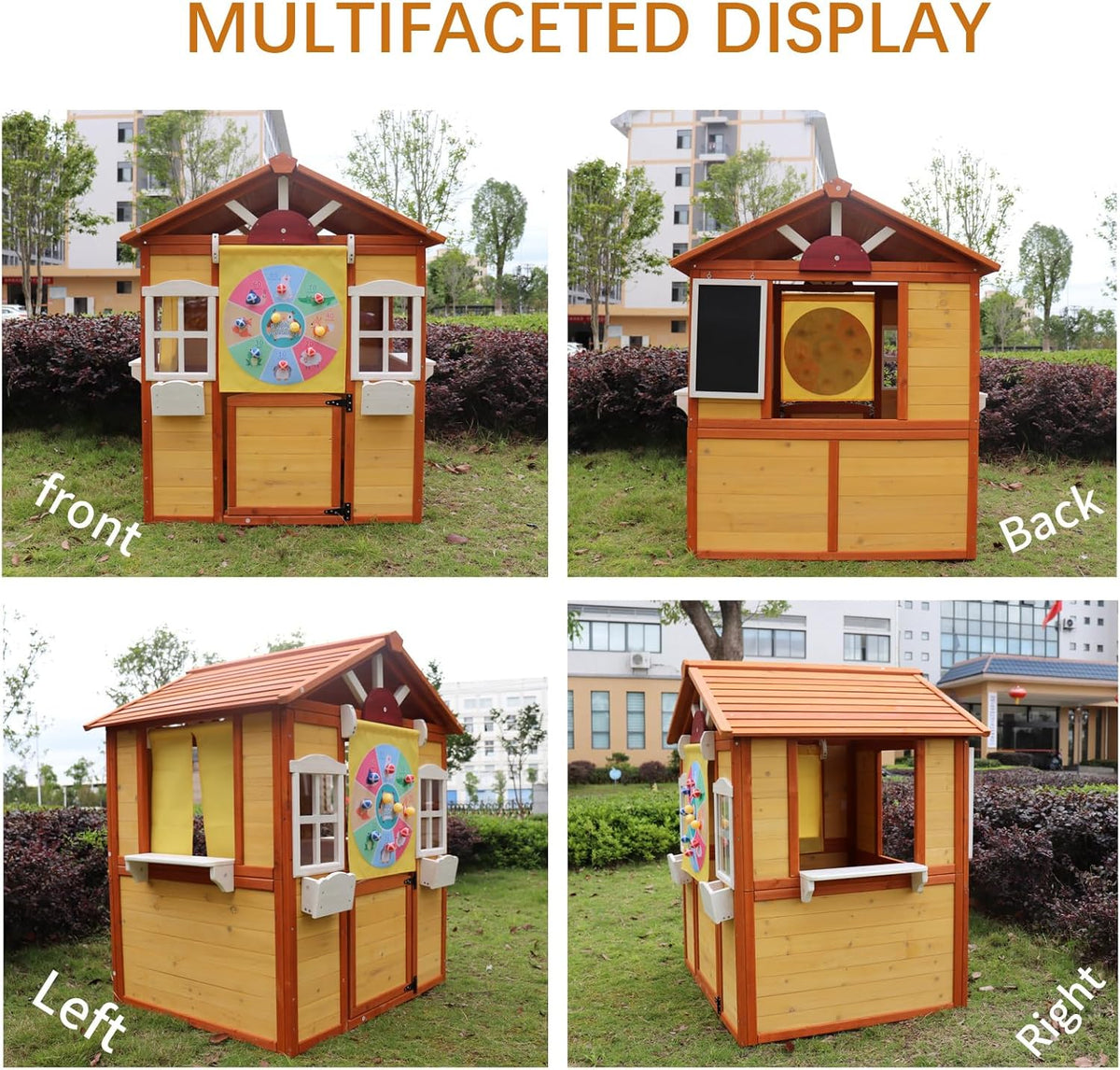 Wooden Playhouse with Working Door and Windows B558617