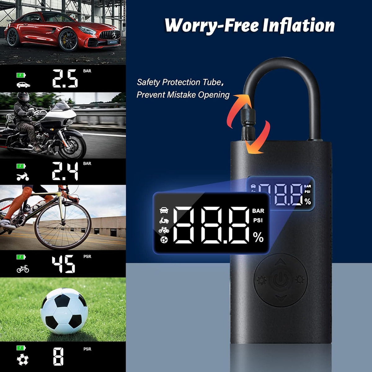 Portable 12V DC Electric 150PSI Air Compressor Tire Pump Inflator P513375