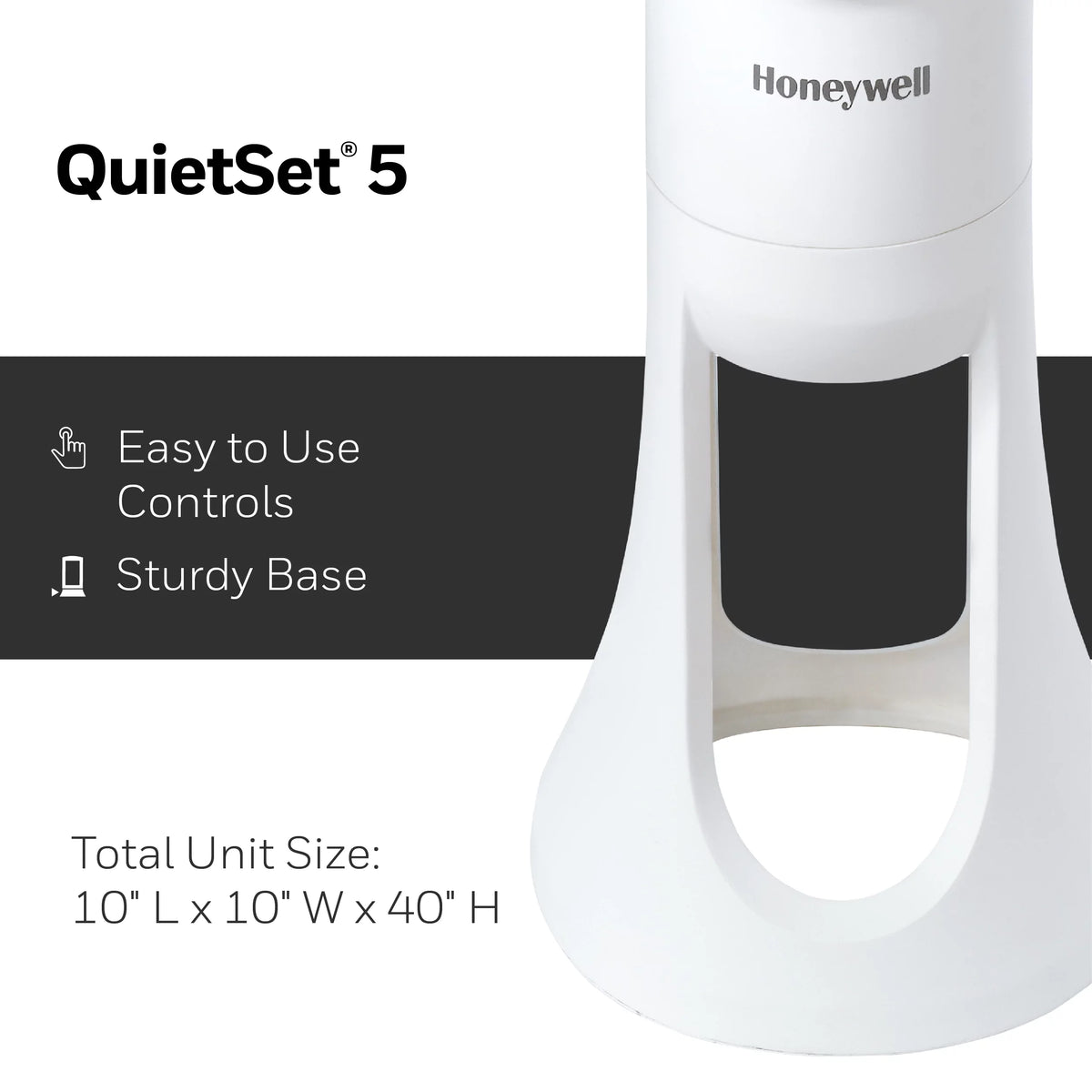 Black QuietSet Oscillating Electric Tower Fan N286