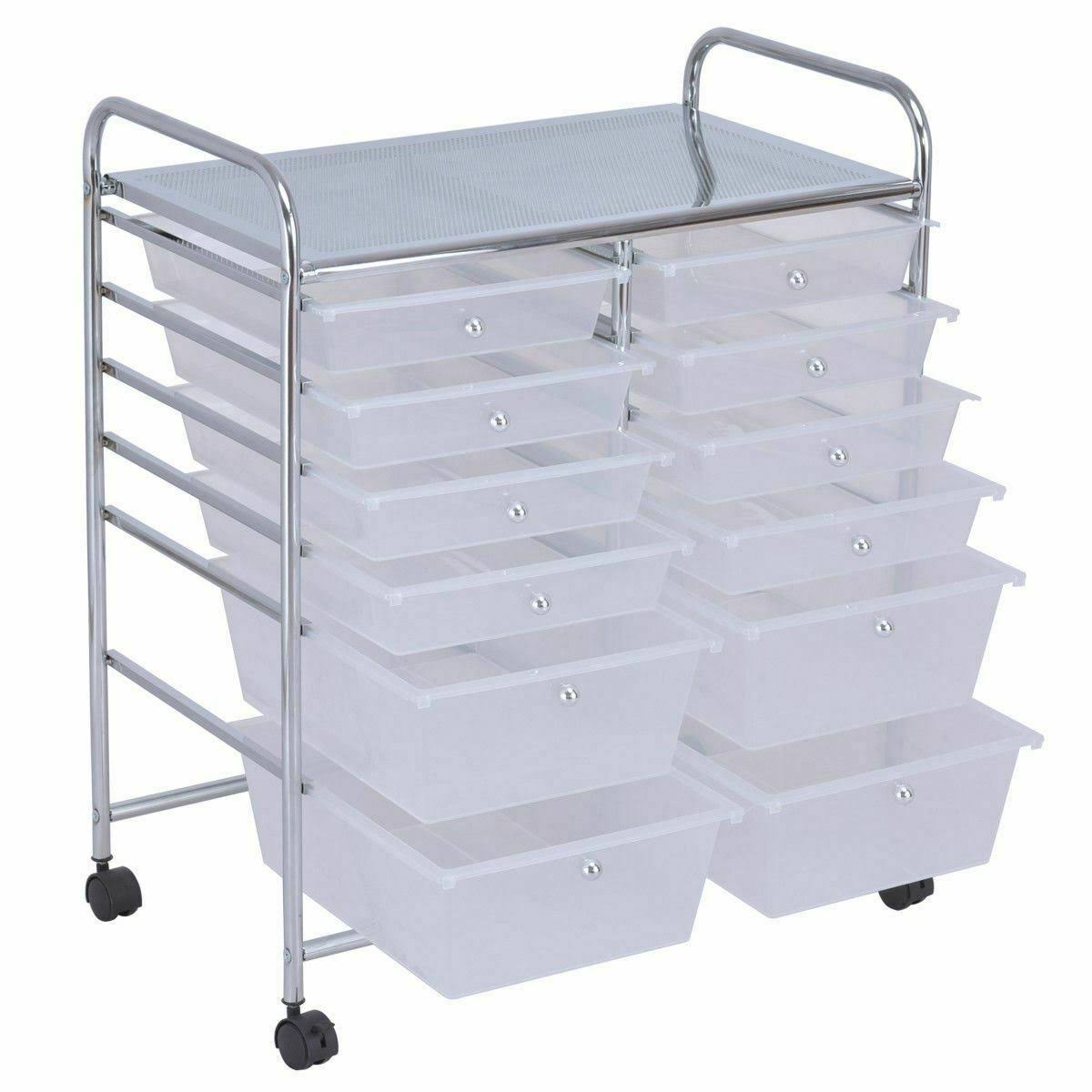 12 Storage Drawer Rolling Cart E780